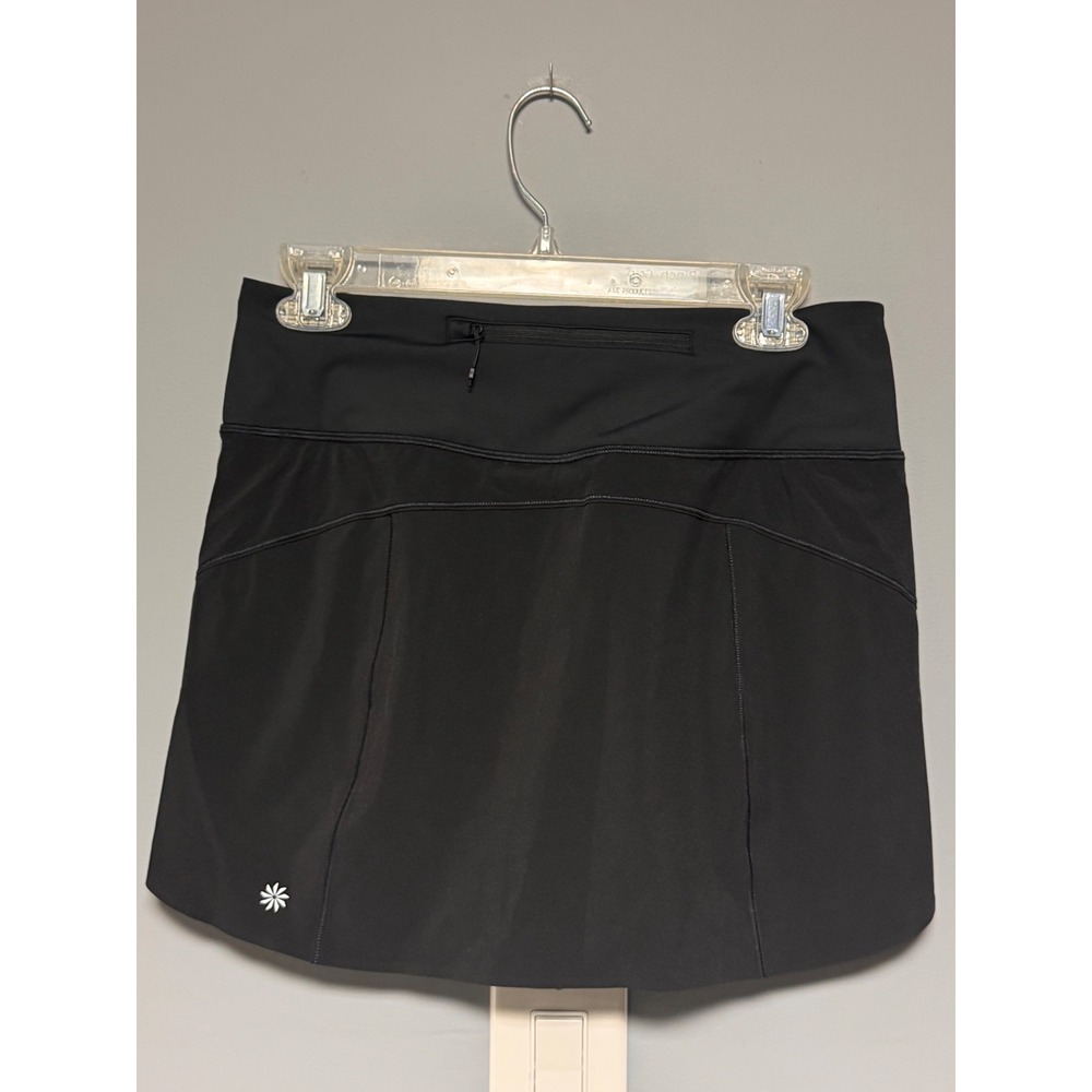 Athleta Run With It Skort 14" Black Athletic Running Skirt Small Small Pocket - Picture 2 of 6